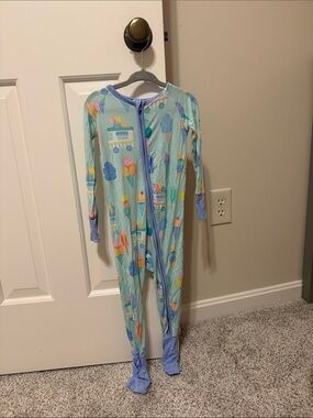 Little Sleepies Light Blue Ice Cream & Cloud Footed One-Piece